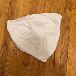 Zara White Strapless Bandeau Top - Medium